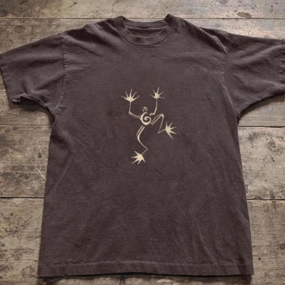 Gildan Brown T Shirt Frog Graphic Tee